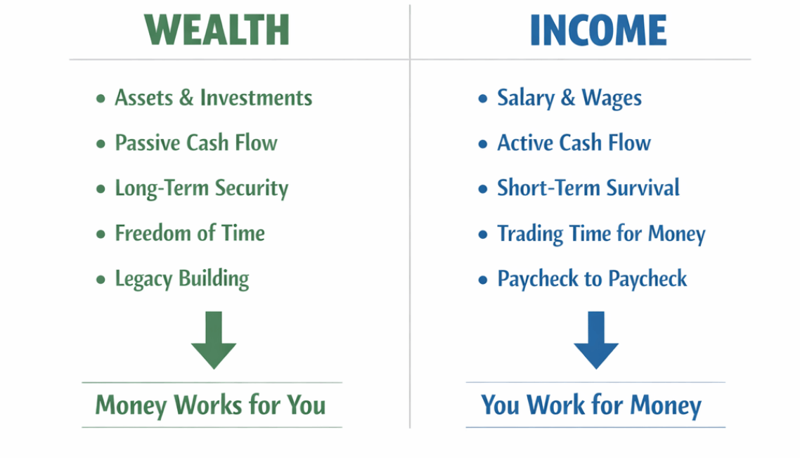 Wealth vs Income: A Side-by-Side Reality Check