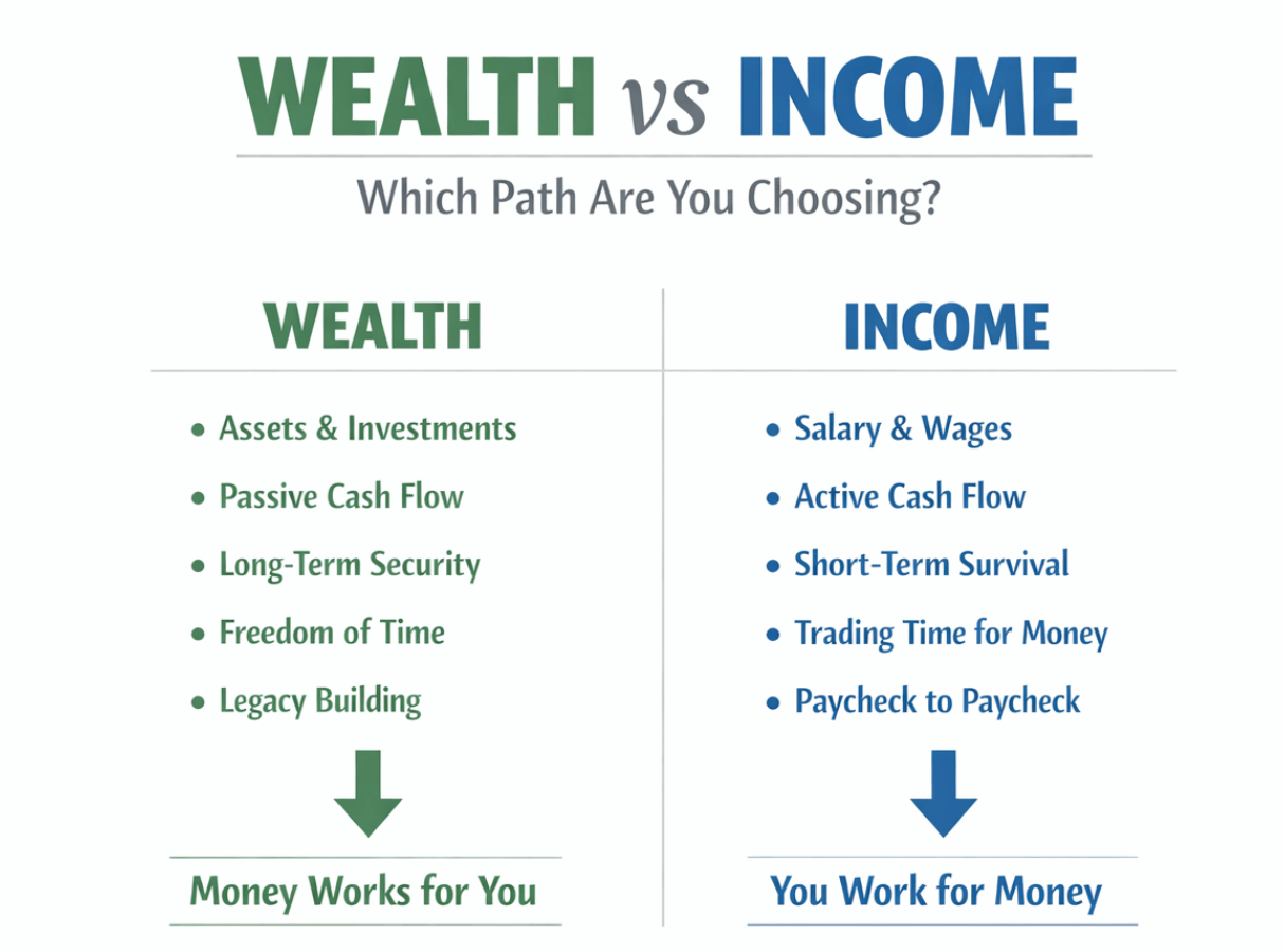 The Difference Between Wealth and Income (Why Most Stay Broke)
